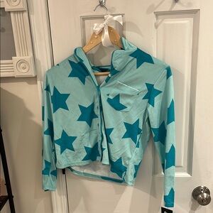 Art Class Kids Pajama Set - Teal Star Pattern
